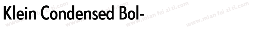 Klein Condensed Bol字体转换